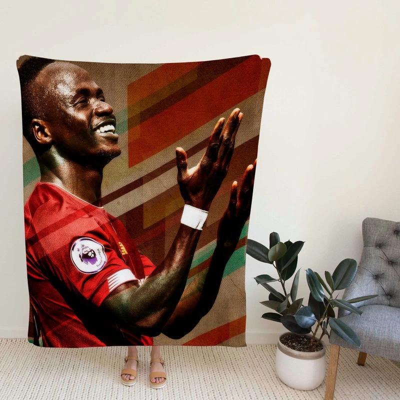 Sadio Mane istent Football Fleece Blanket