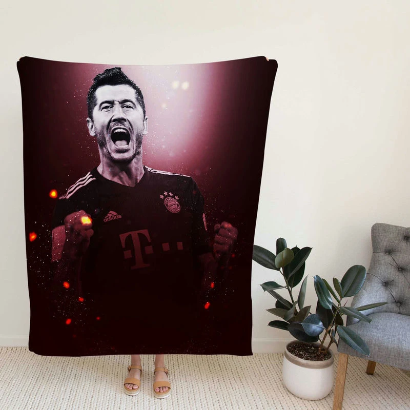 Robert Lewanki Graceful Football Player Fleece Blanket