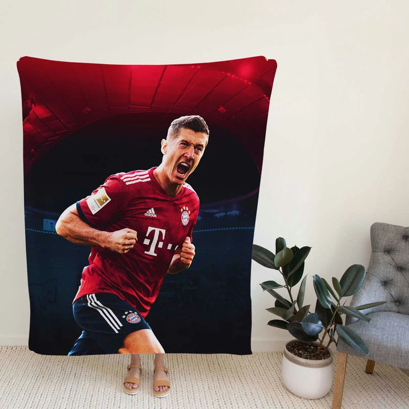 Robert Lewanki Celebrated Football Player Fleece Blanket