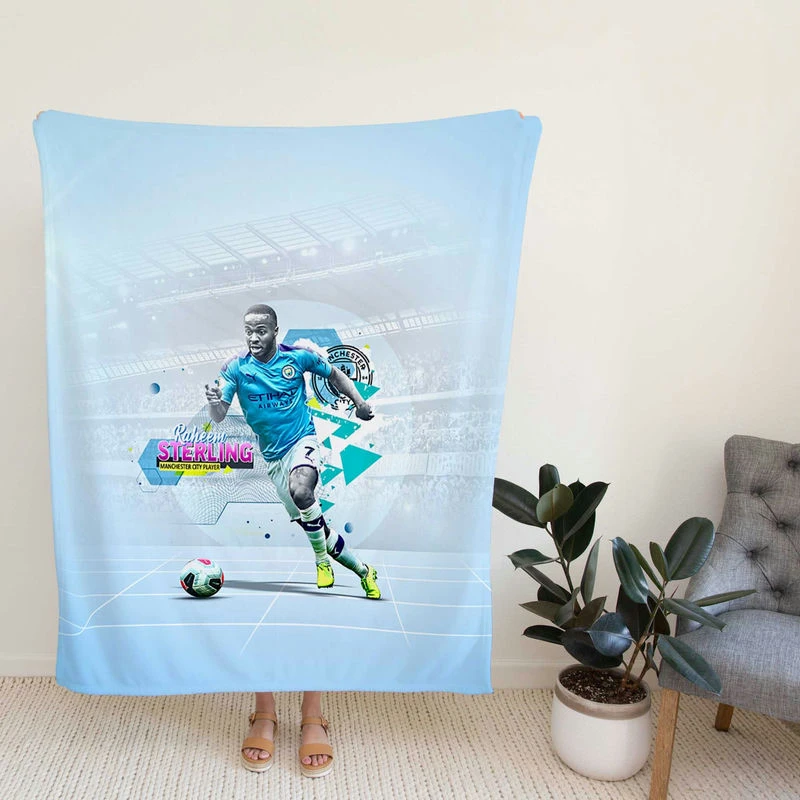 Competitive Man City Footballer Raheterling Fleece Blanket
