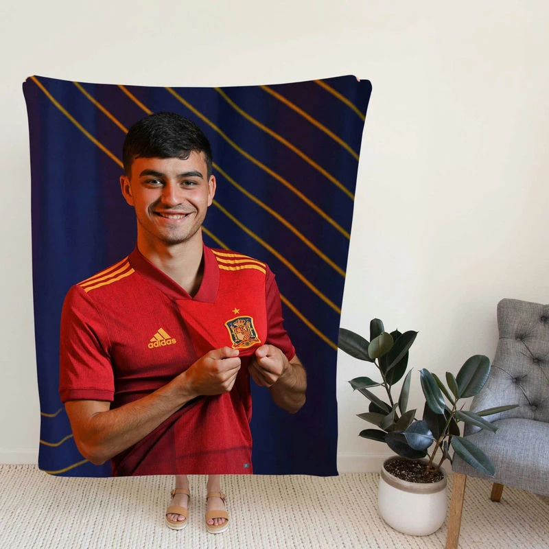 Pedph Spirited Football Player Fleece Blanket