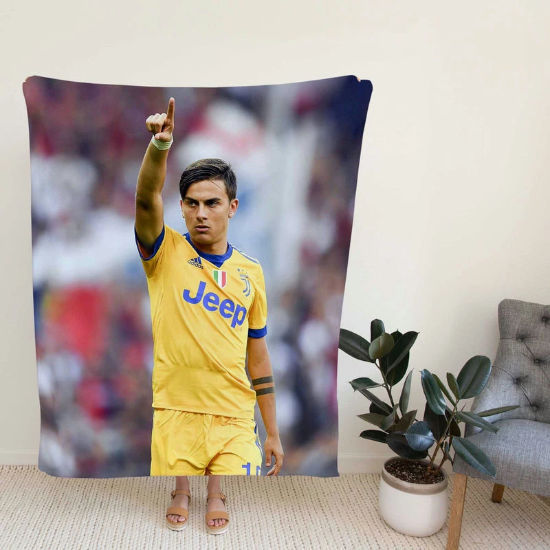 competitive Football Player Paulo Bruno Dybala Fleece Blanket