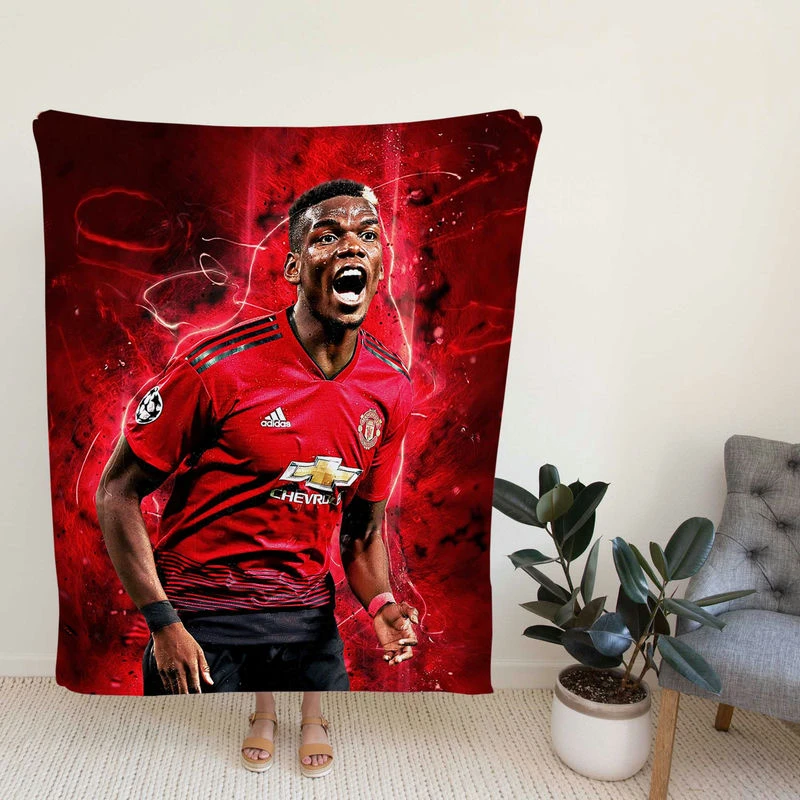 Ethical Football Player Paul Pogba Fleece Blanket