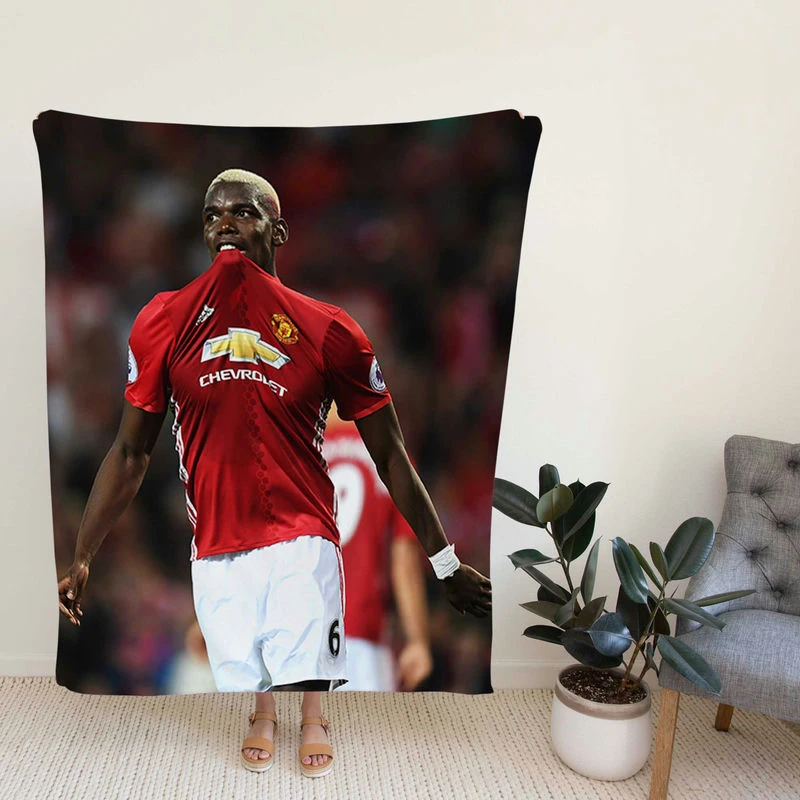 Paul Pogpright Man United Football Player Fleece Blanket