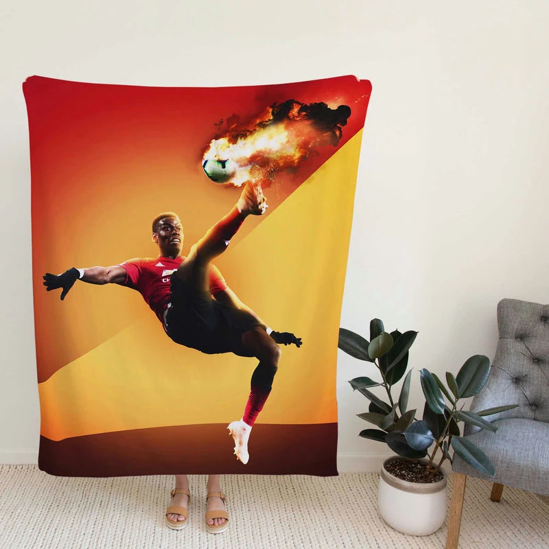Active Football Player Paul Pogba Fleece Blanket