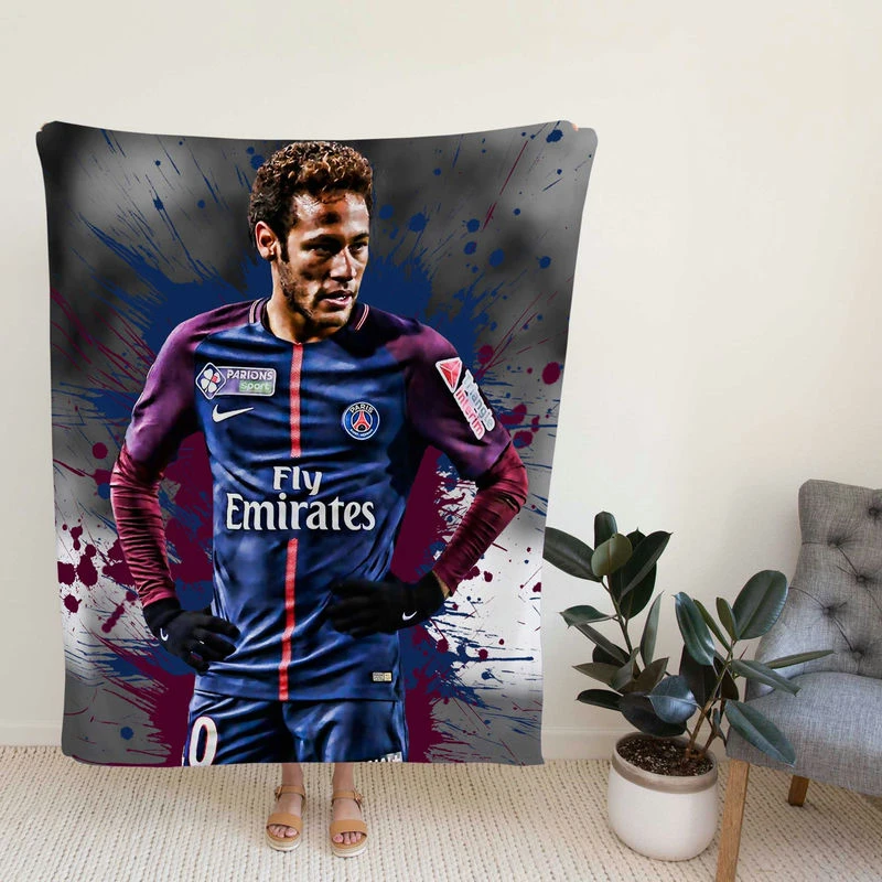 HeartG Footballer Player Neymar Fleece Blanket