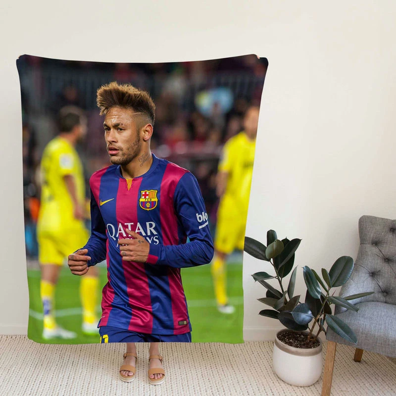 Neymart Barca Football Player Fleece Blanket