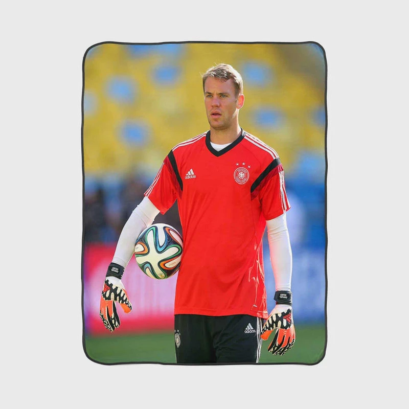 Top Ranked Football Player Manuel Neuer Fleece Blanket