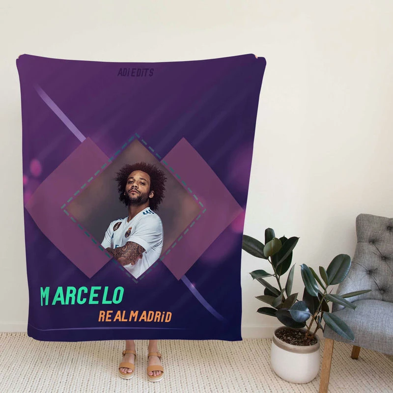 Marcelo Vieira ilva Junior Footballer Player Fleece Blanket