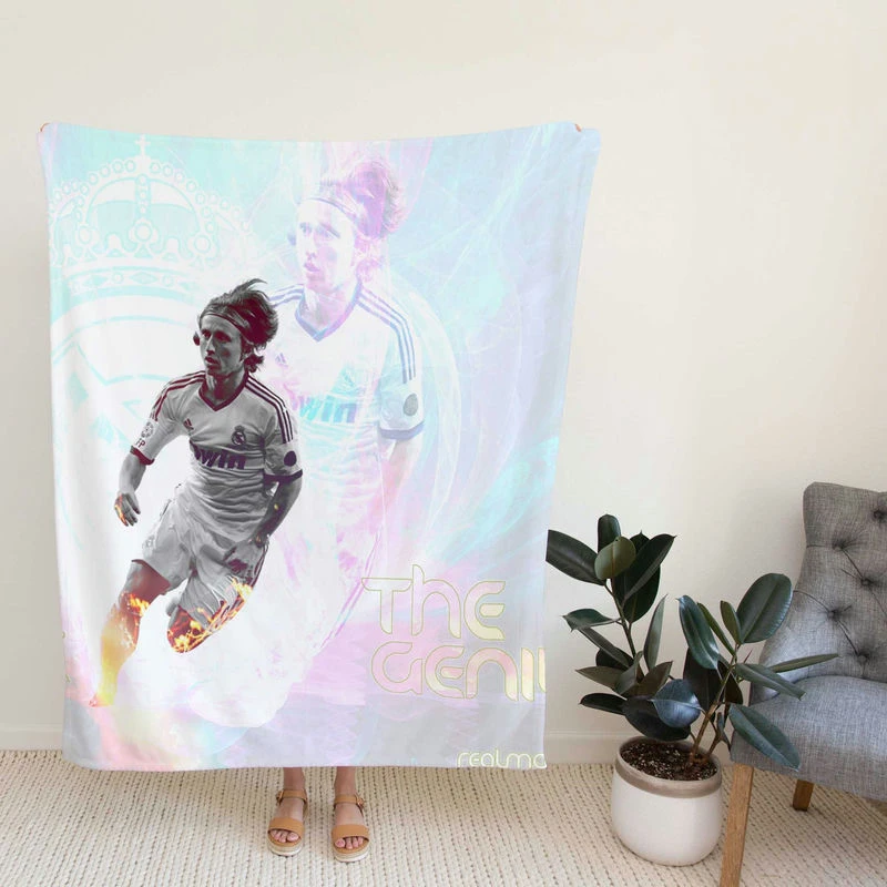 Luka Modric Croatian prsional football Player Fleece Blanket
