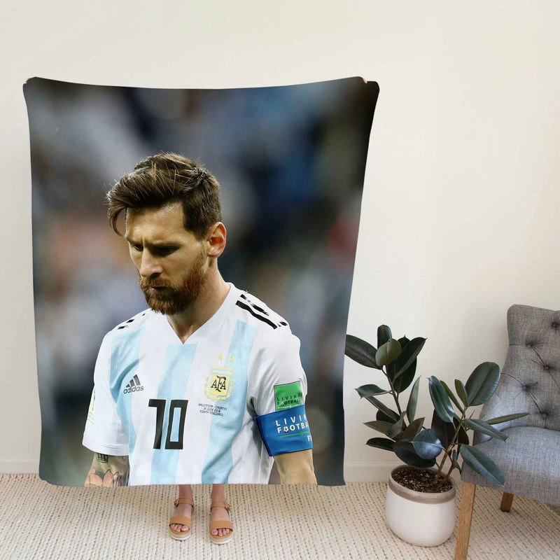 Olympic Footballer Player Lionelsi Fleece Blanket
