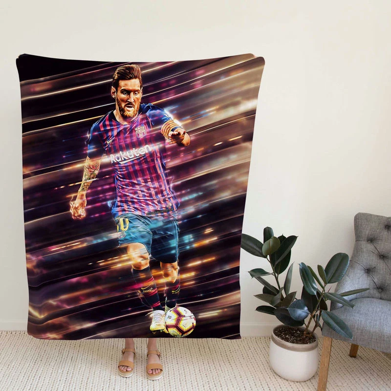 Lionelsi Potent Barca Football Player Fleece Blanket