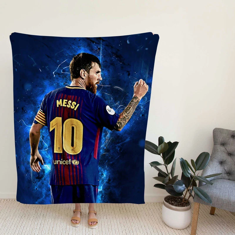 Pring Barca Footballer Player Lionelsi Fleece Blanket