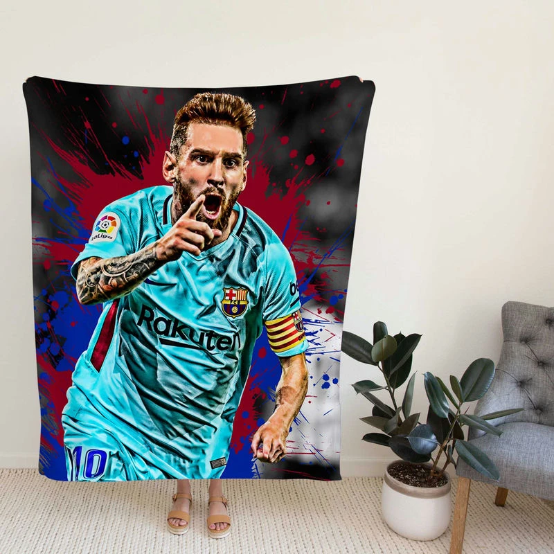 Proud Football Player Lionelsi Fleece Blanket