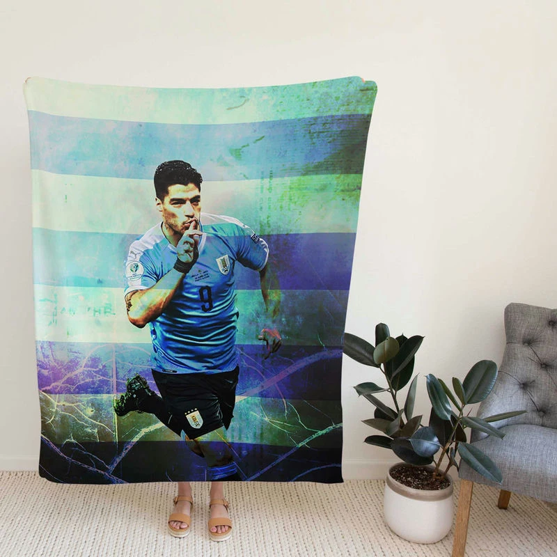 Uruguayan prsional football Player Suarez Fleece Blanket
