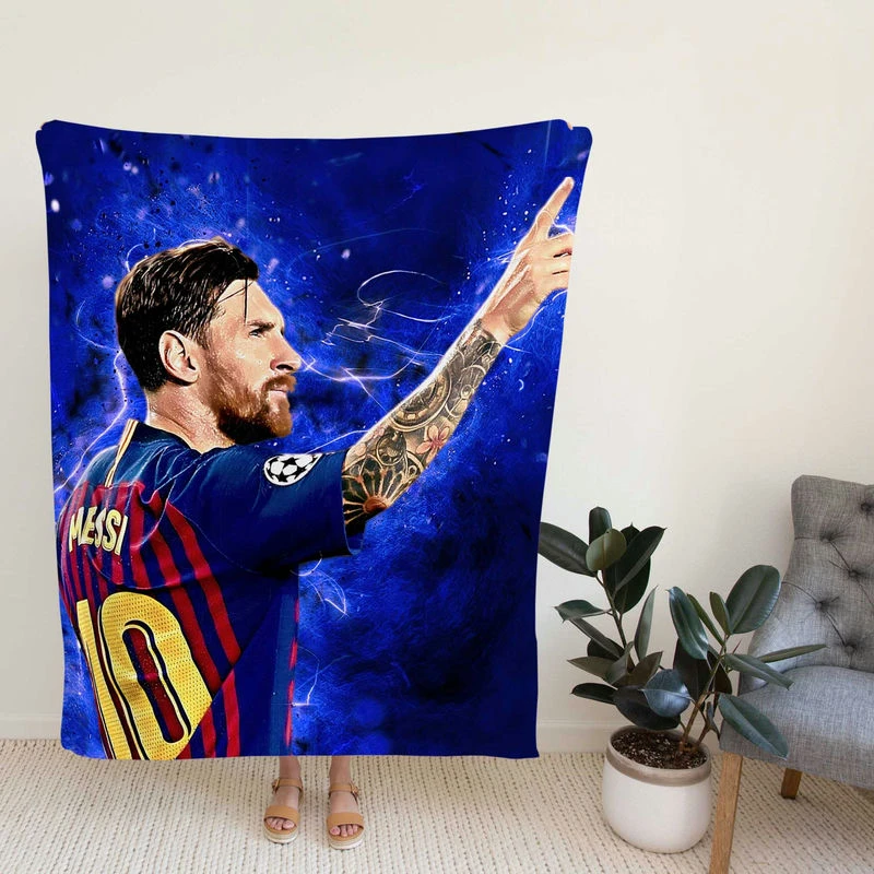Lionelsi Barca Ligue 1 Football Player Fleece Blanket