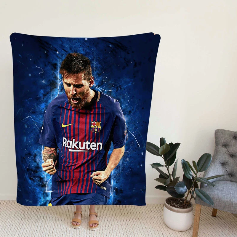 Lionelsi Barca Ballon d Or Football Player Fleece Blanket
