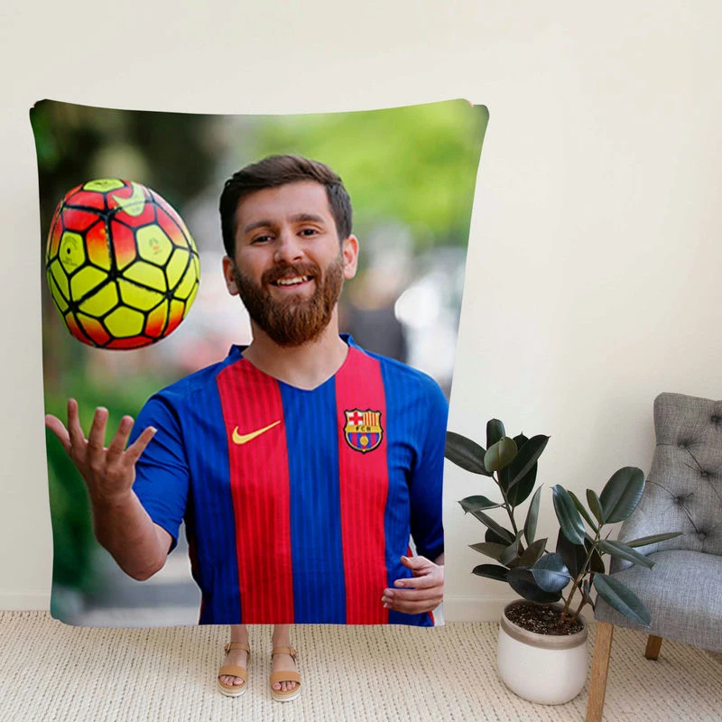 Lionelus Barca Footballer Player Fleece Blanket