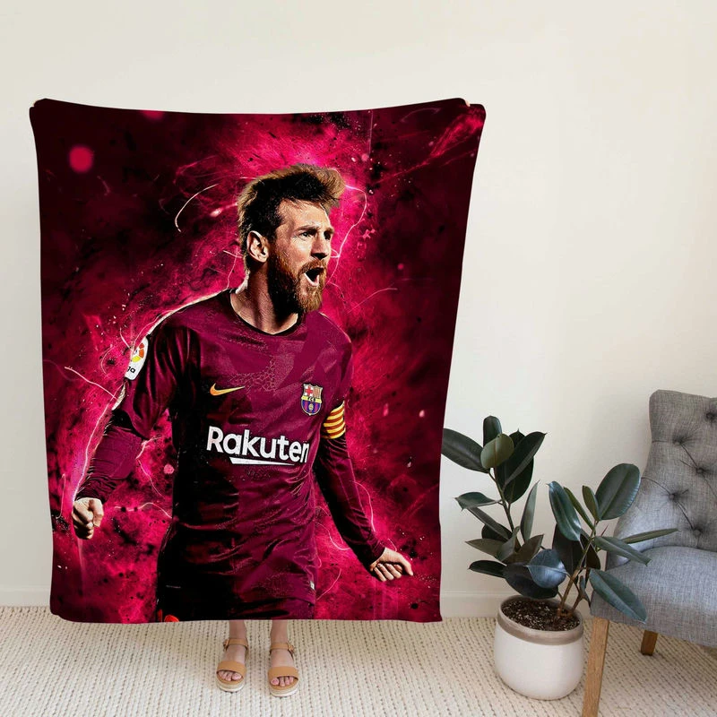 Lionelsi Barca Copa del Rey Football Player Fleece Blanket