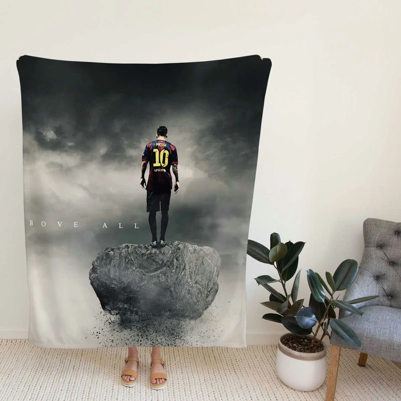 Lionelsi Barca Forward Footballer Fleece Blanket