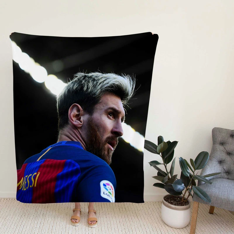 Barca LaLiga Football Player Lionelsi Fleece Blanket