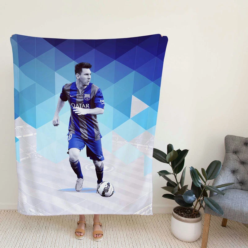 Motivational Football Player Lionelsi Fleece Blanket