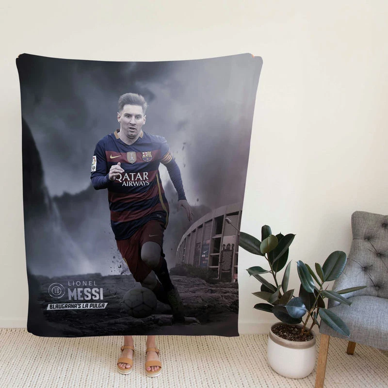 La Liga Football Player Lionelsi Fleece Blanket