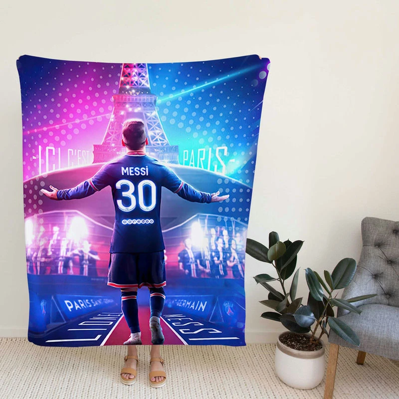 FeG Football Player Lionelsi Fleece Blanket