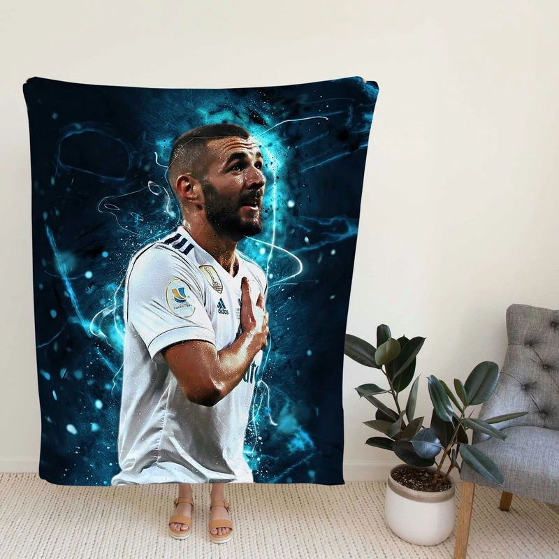 Karim Benzeupper Coppa Football Player Fleece Blanket