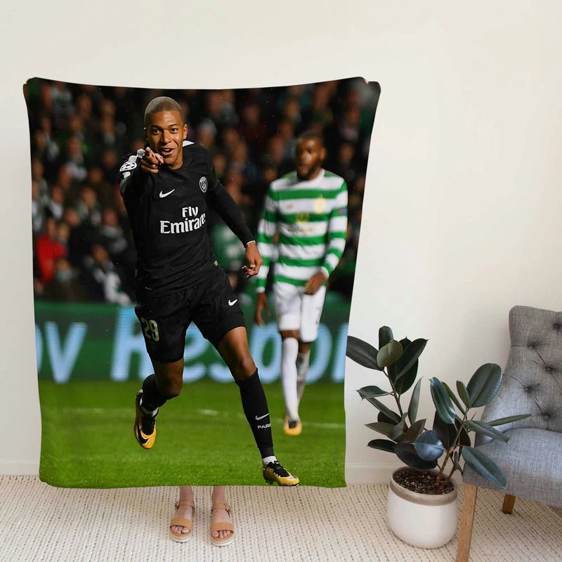 Kylian Mbappe LottiG Football Player Fleece Blanket