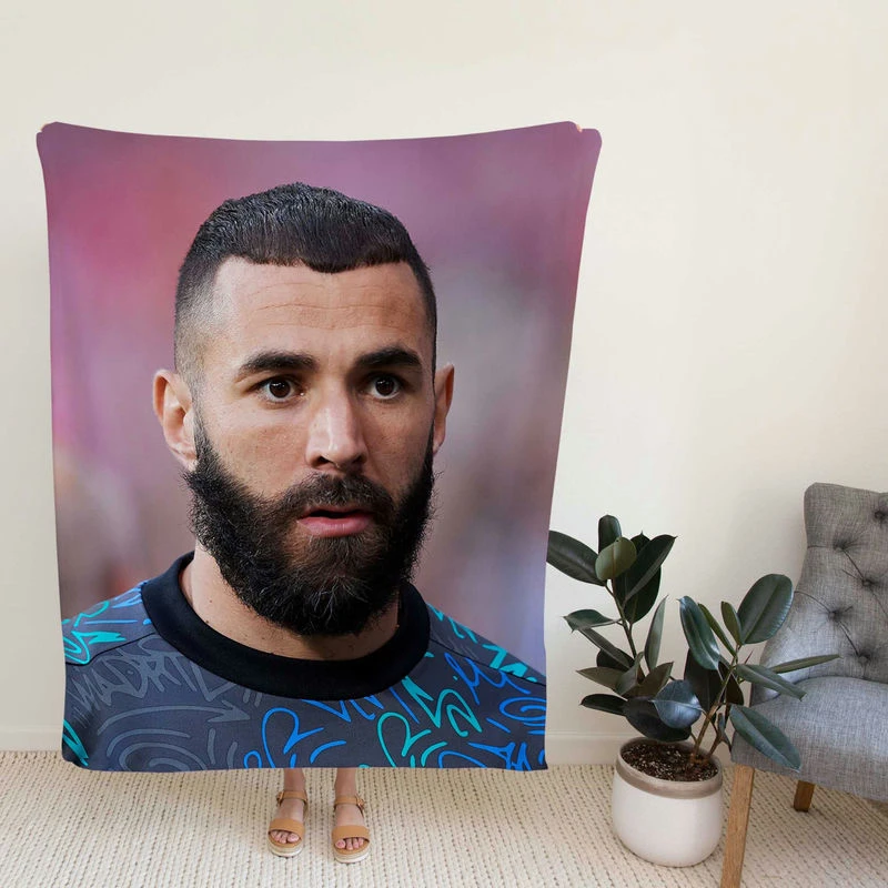 Karim Benzemat Football Player Fleece Blanket