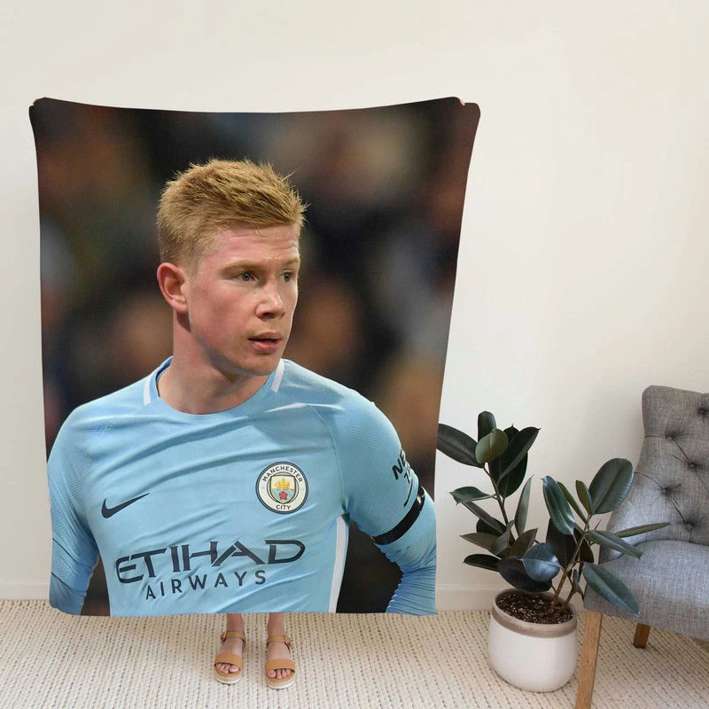 Kevin De Bruyne Excellent Man City Football Player Fleece Blanket