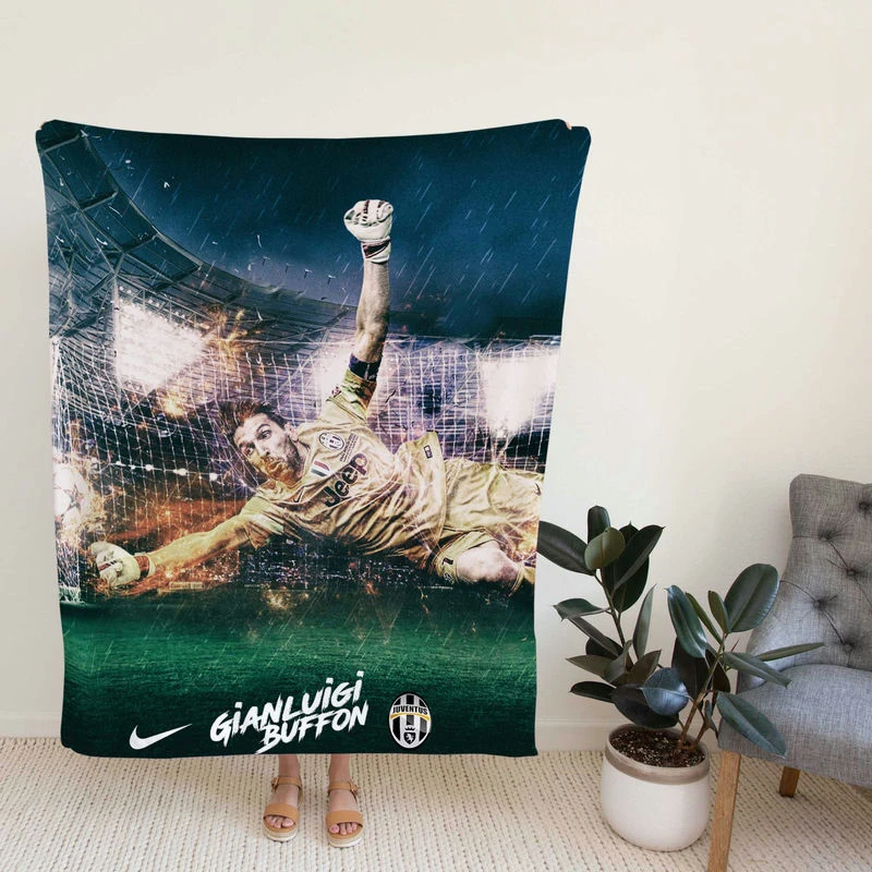 Gianluigi Buffon Exciting Juve Football GoalKeeper Fleece Blanket