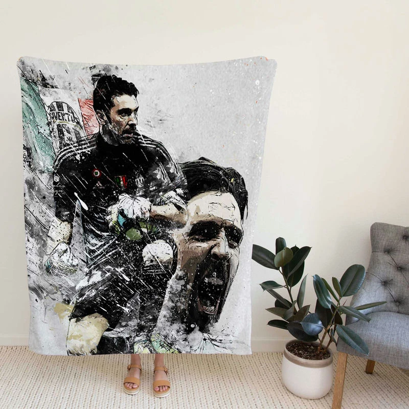 Gianluigi Buffon Italian Prsional Football Player Fleece Blanket