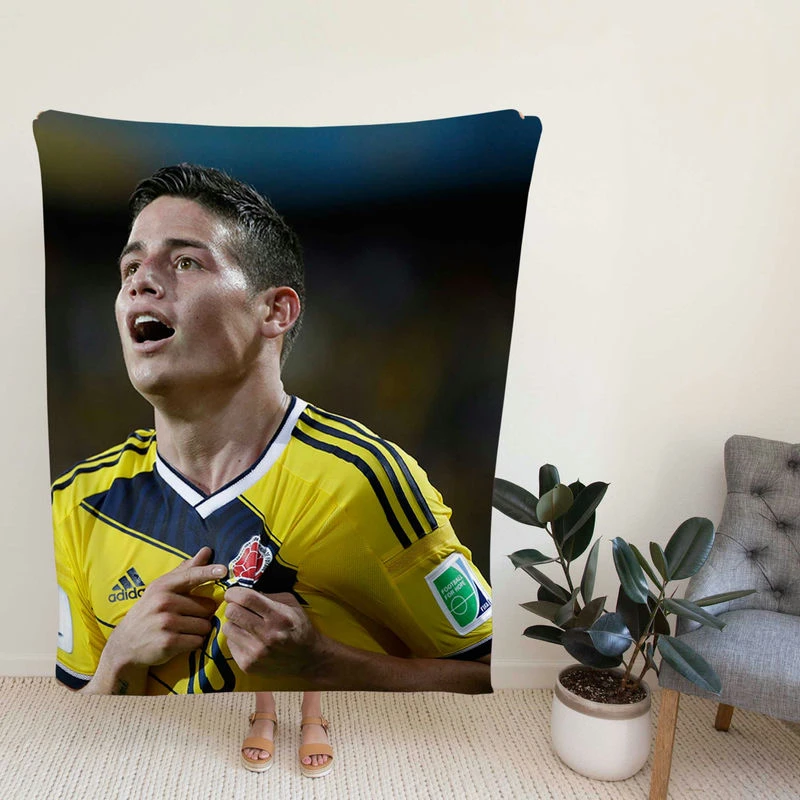 J Rodriguez Colombian Football Player Fleece Blanket