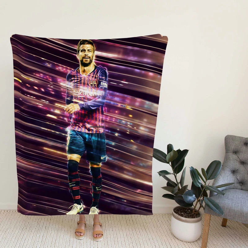 Gerard Pique UEFA Champ League Football Player Fleece Blanket