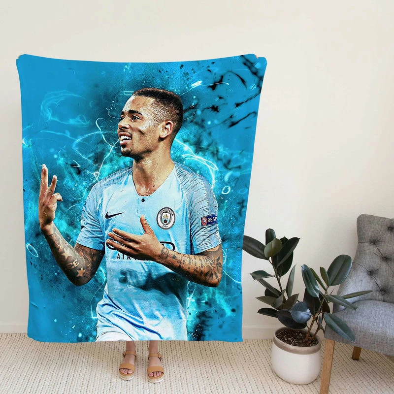 Gabrieltrong Man United Football Player Fleece Blanket