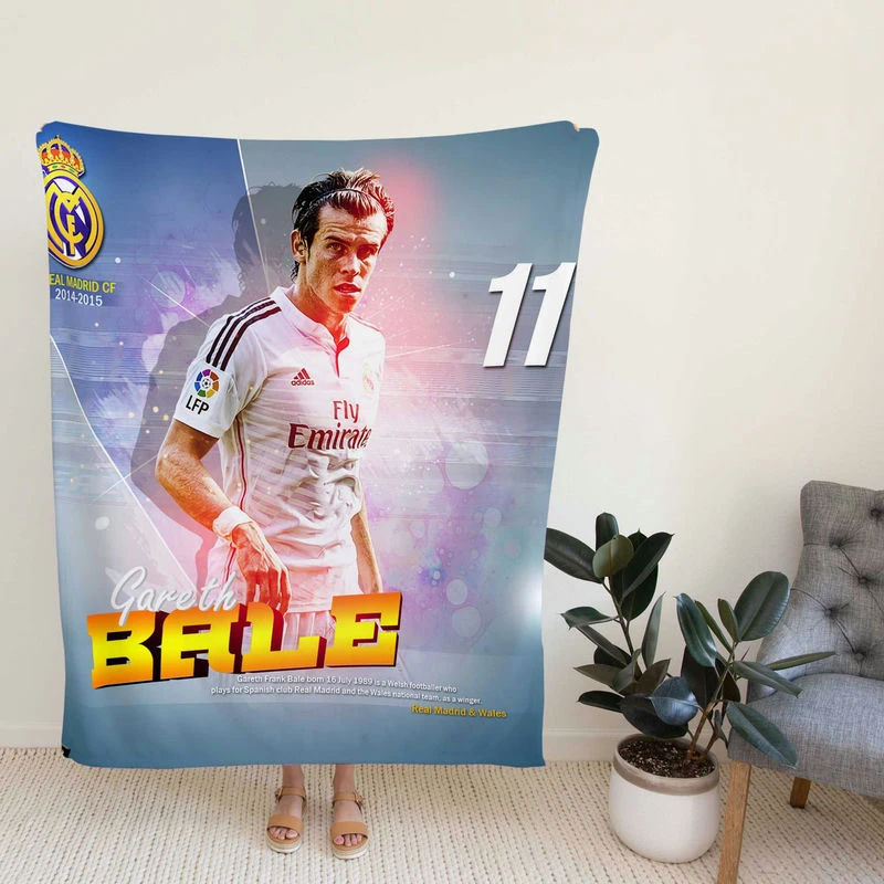sic h Football player Gareth Bale Fleece Blanket