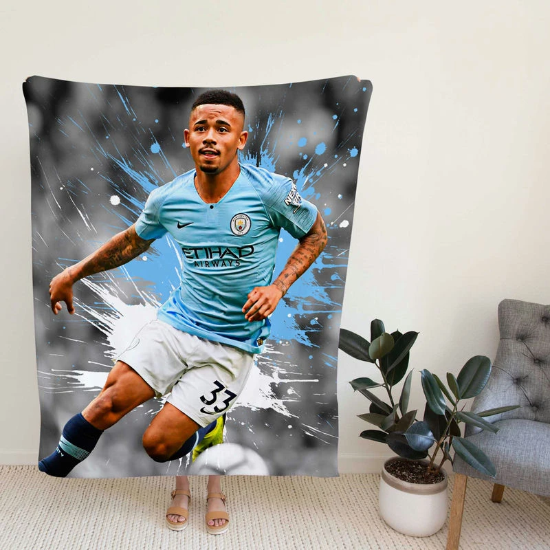 Gabrielus Premier League Football Player Fleece Blanket