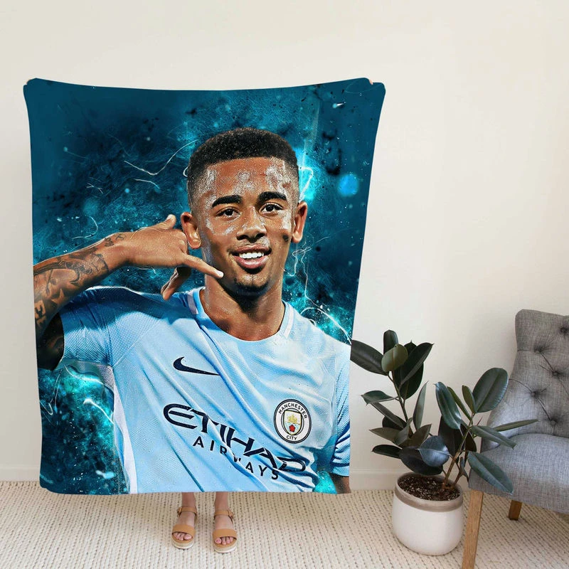 Gabrielus Olympic gold medt Football Player Fleece Blanket