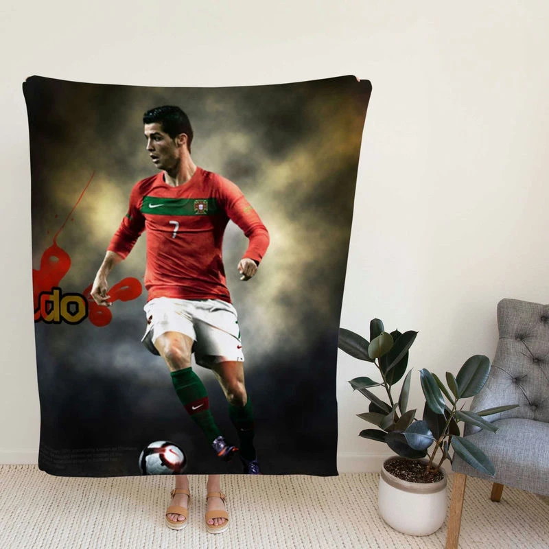 Extraordinary Portugal tiano Ronaldo Football Player Fleece Blanket