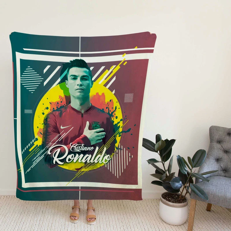 tiano Ronaldo Hearty Footballer Player Fleece Blanket
