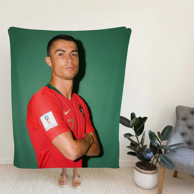 tiano Ronaldo Portugal Footballer Player Fleece Blanket