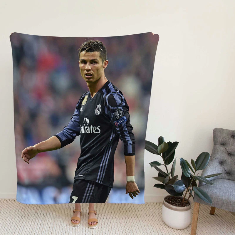 Champ League tiano Ronaldo Footballer Fleece Blanket