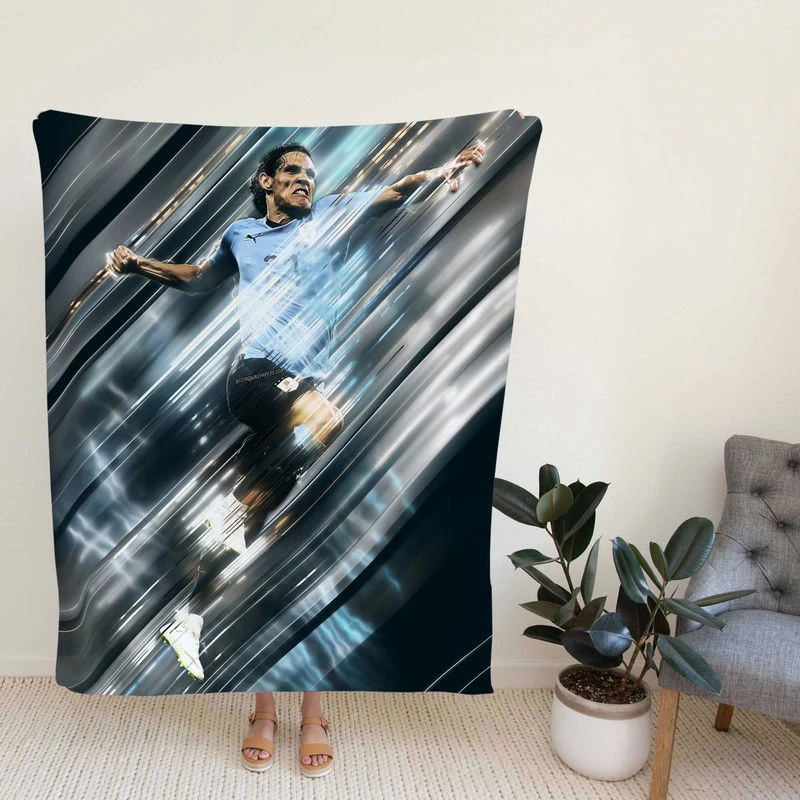 Eon Cavani Uruguayan Prsional Football Player Fleece Blanket