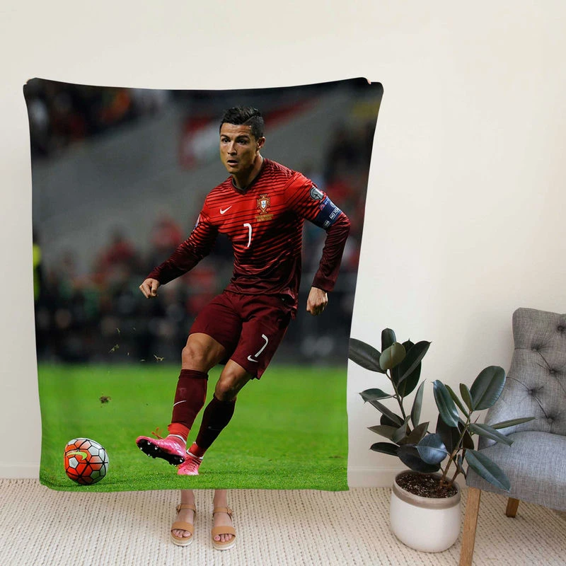 tiano Ronaldo Portugal Footballer Fleece Blanket
