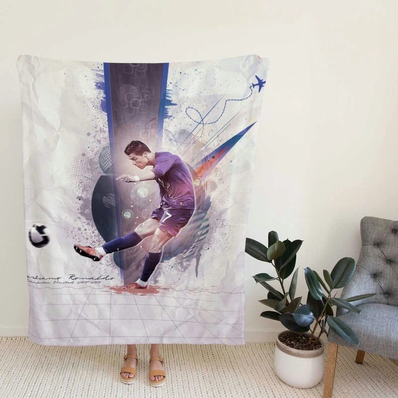 tiano Ronaldo competitive Football Player Fleece Blanket