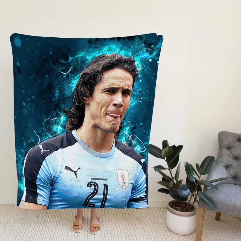 Eon Cavani Top Ranked Uruguayan Football Player Fleece Blanket