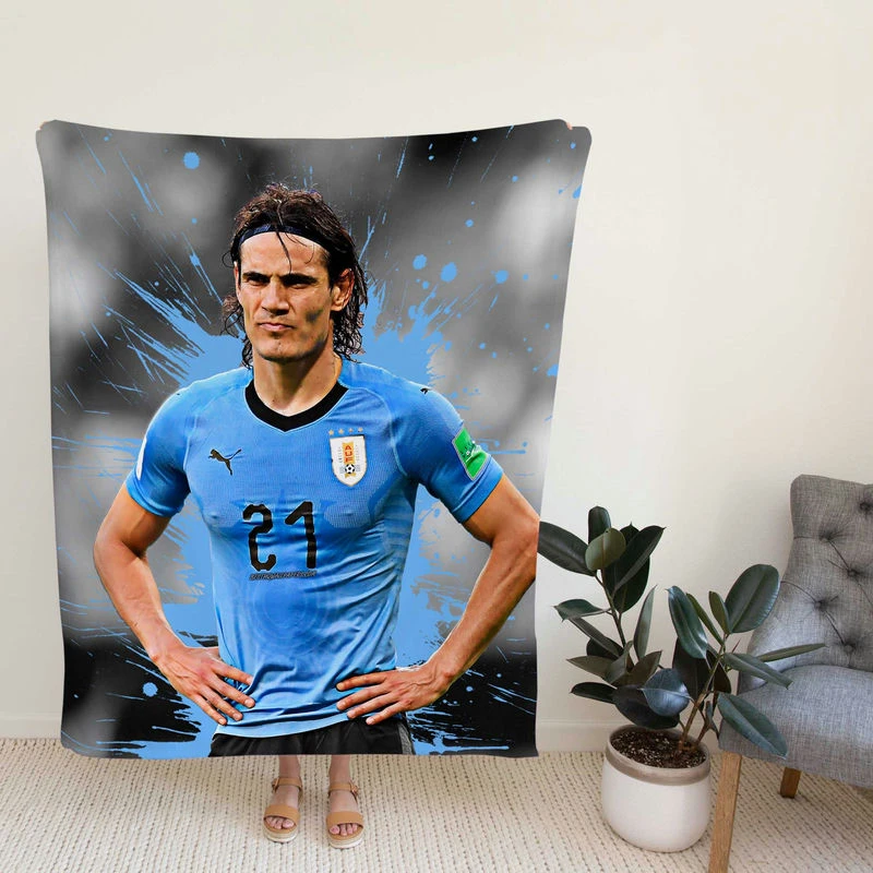 Eon Cavani Populer Uruguayan Football Player Fleece Blanket