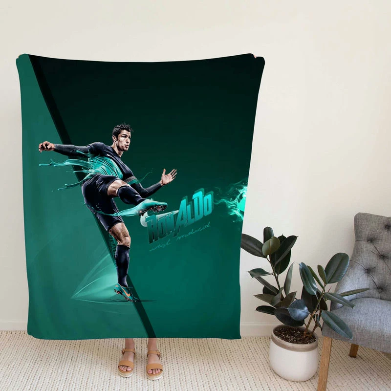 tiano Ronaldo Active Football Player Fleece Blanket